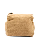 Moschino Kids Borsa Fasciatoio Beige in Teddy con Logo e Tracolla Unisex