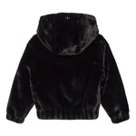 Twinset Kids Bomber Nero in Pelliccia per Bambine (retro)