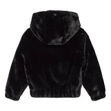 Twinset Kids Bomber Nero in Pelliccia per Bambine (retro)