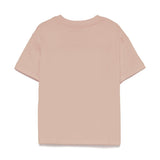 MSGM Kids T-shirt Beige con Logo Per Bambini
