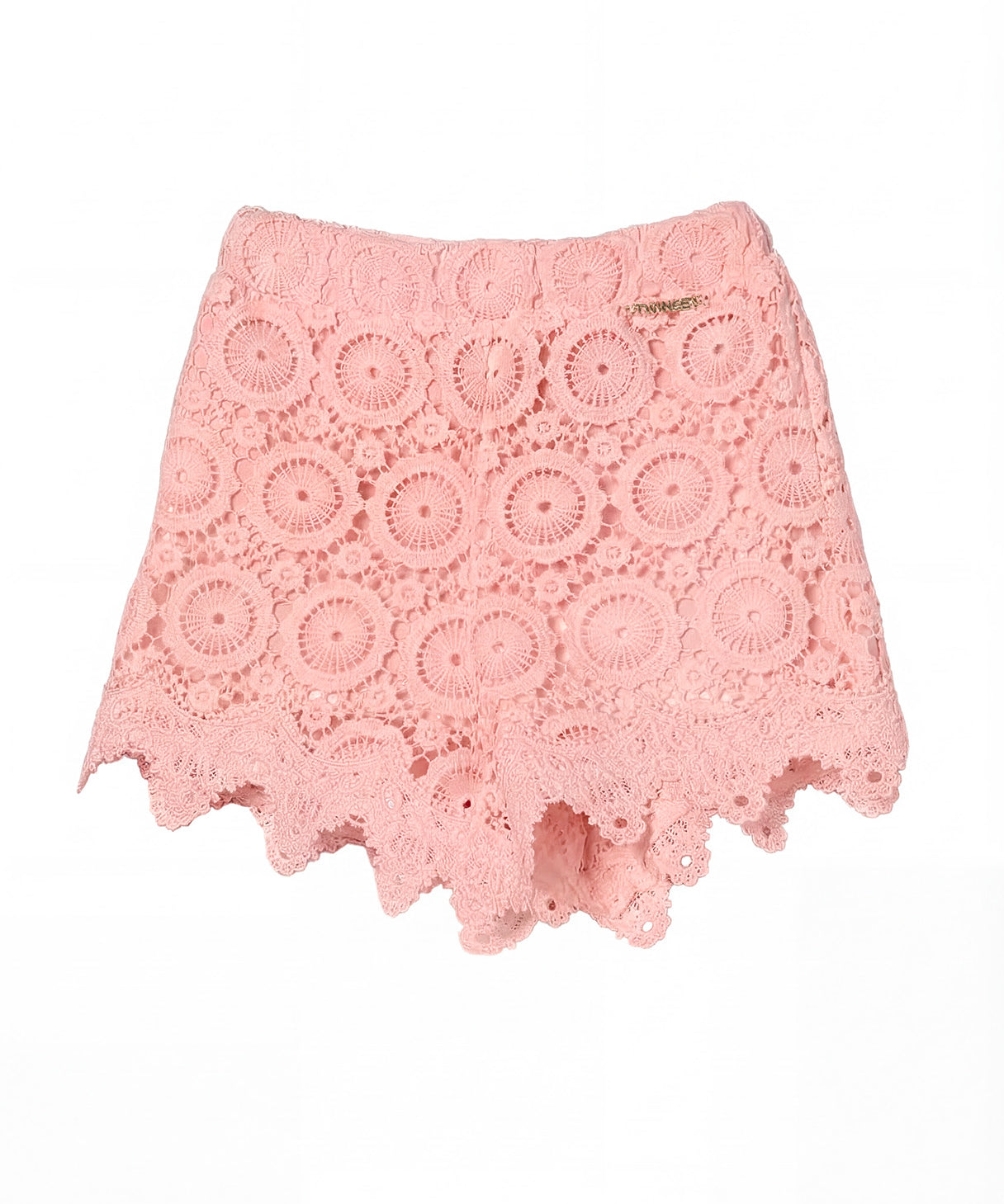 Twinset Kids Short in Pizzo Rosa per Neonate