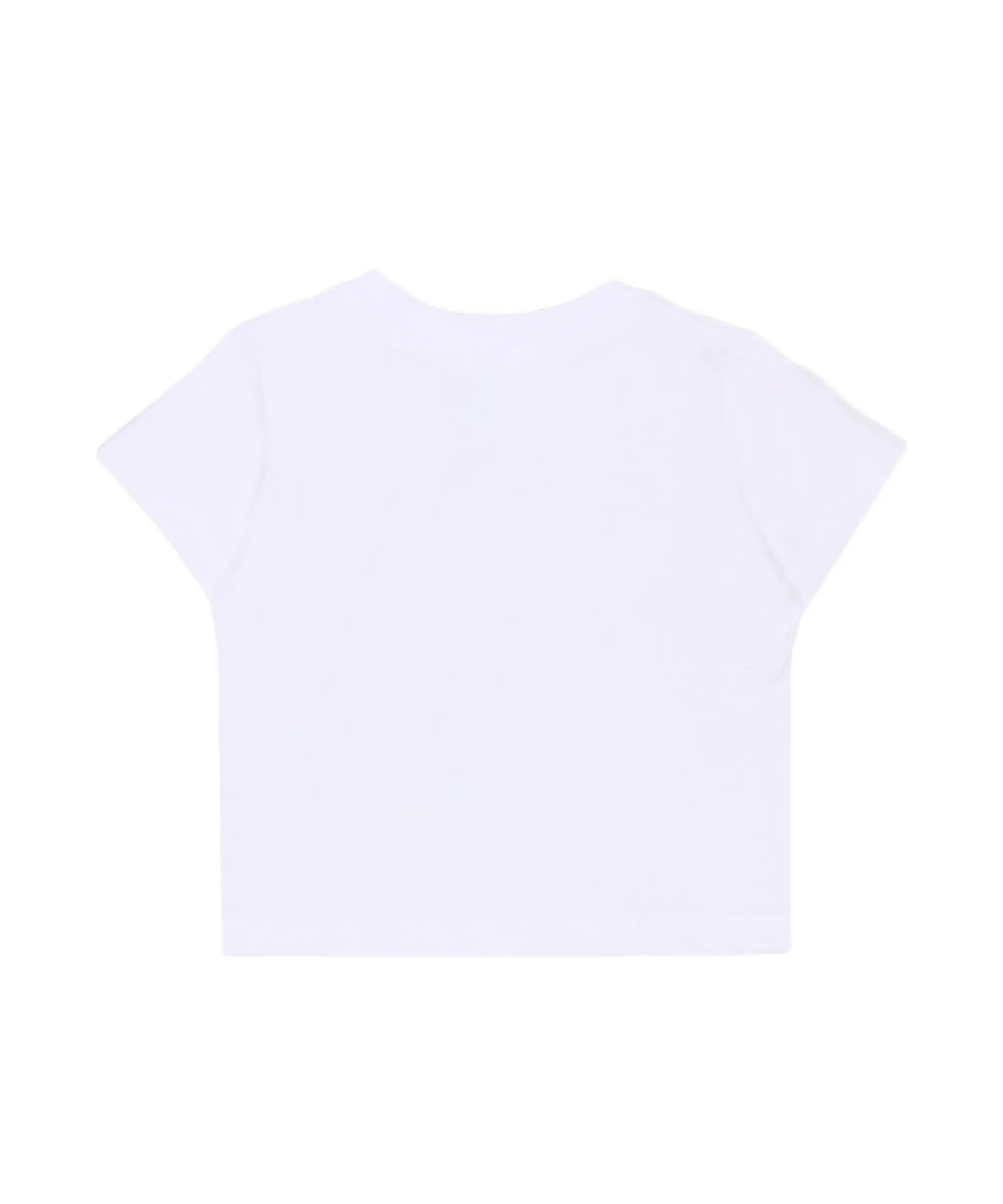 Moschino Kids T-Shirt Bianco con Logo Teddy Bear per Neonati