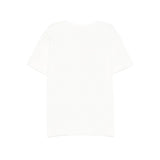 Elisabetta Franchi La Mia Bambina T-shirt Panna con Ricamo Logo per Bambine