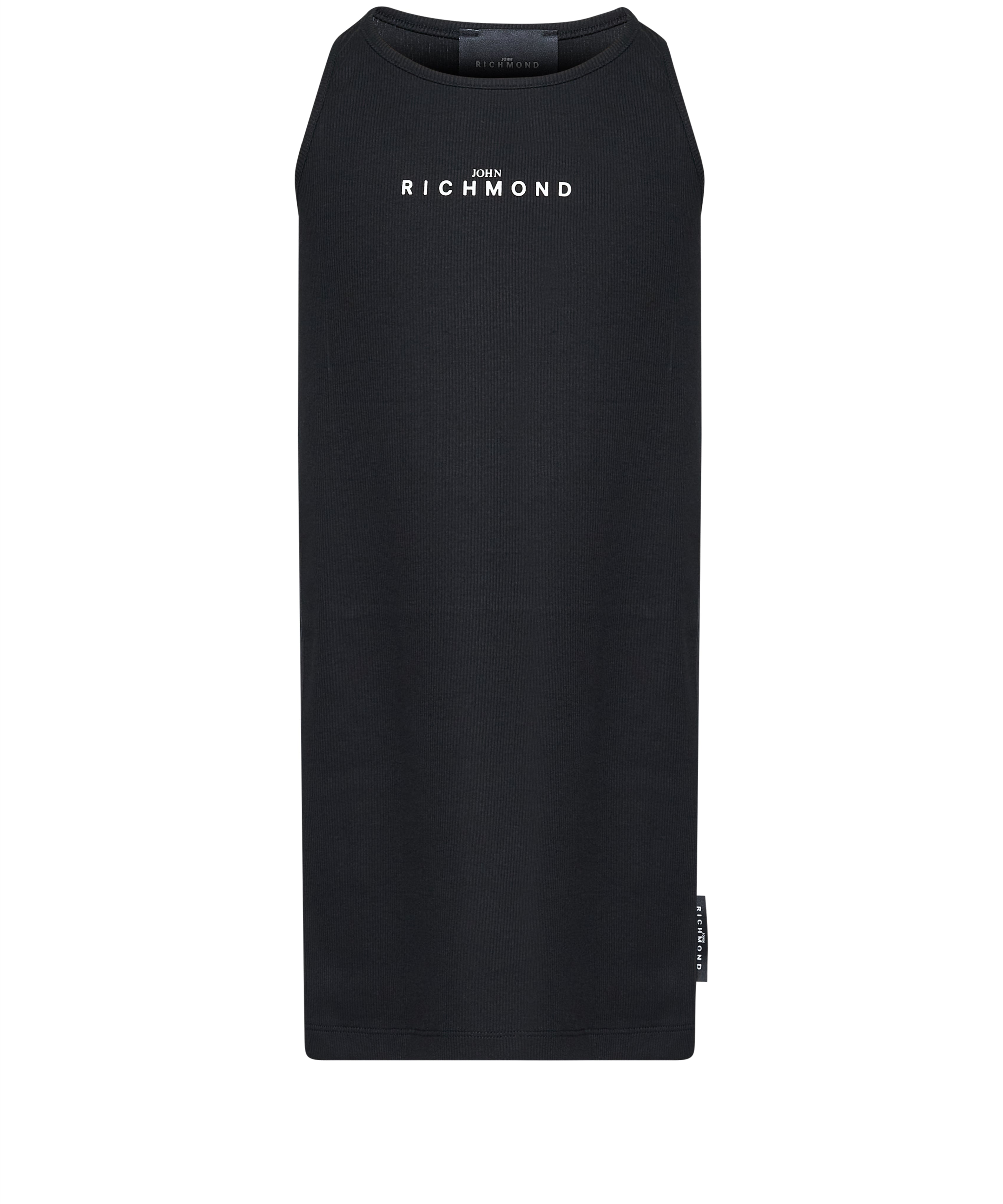 John Richmond Kids Abito Nero con Logo per Bambine