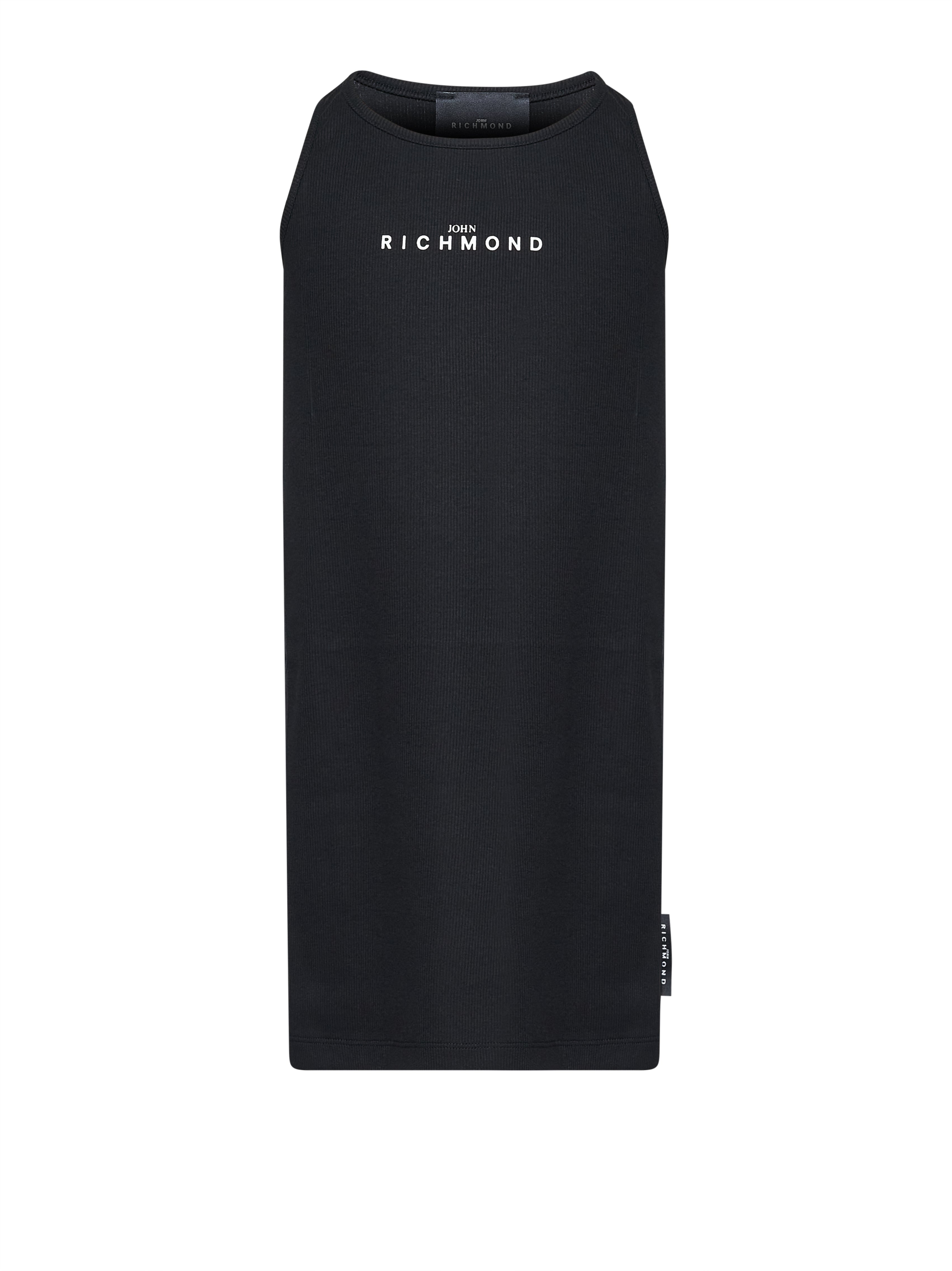 John Richmond Kids Abito Nero con Logo per Bambine