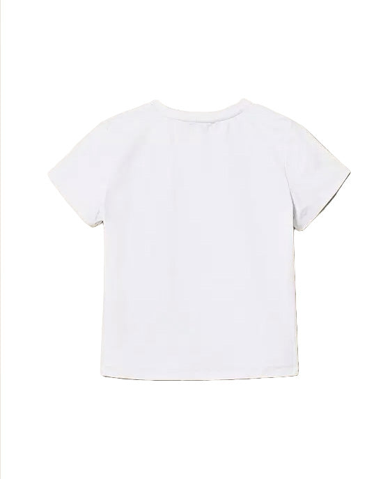 Twinset Kids T-Shirt Off-White con Logo per Bambine