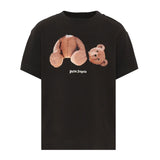 Palm Angels Kids T-Shirt Nero con Stampa Teddy per Bambini