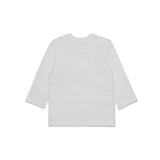 Diesel Kids T-Shirt Bianca Lunghe Maniche con Oval D per Neonate (retro)