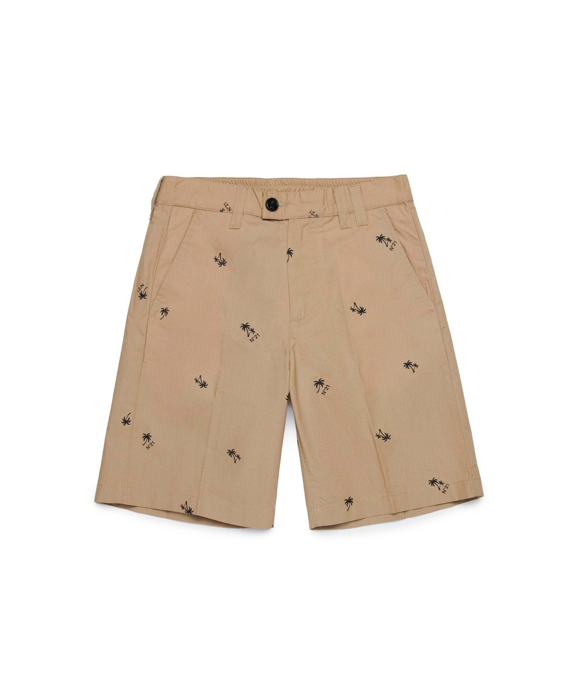 N°21 Kids Bermuda Beige All over Palms per Bambini