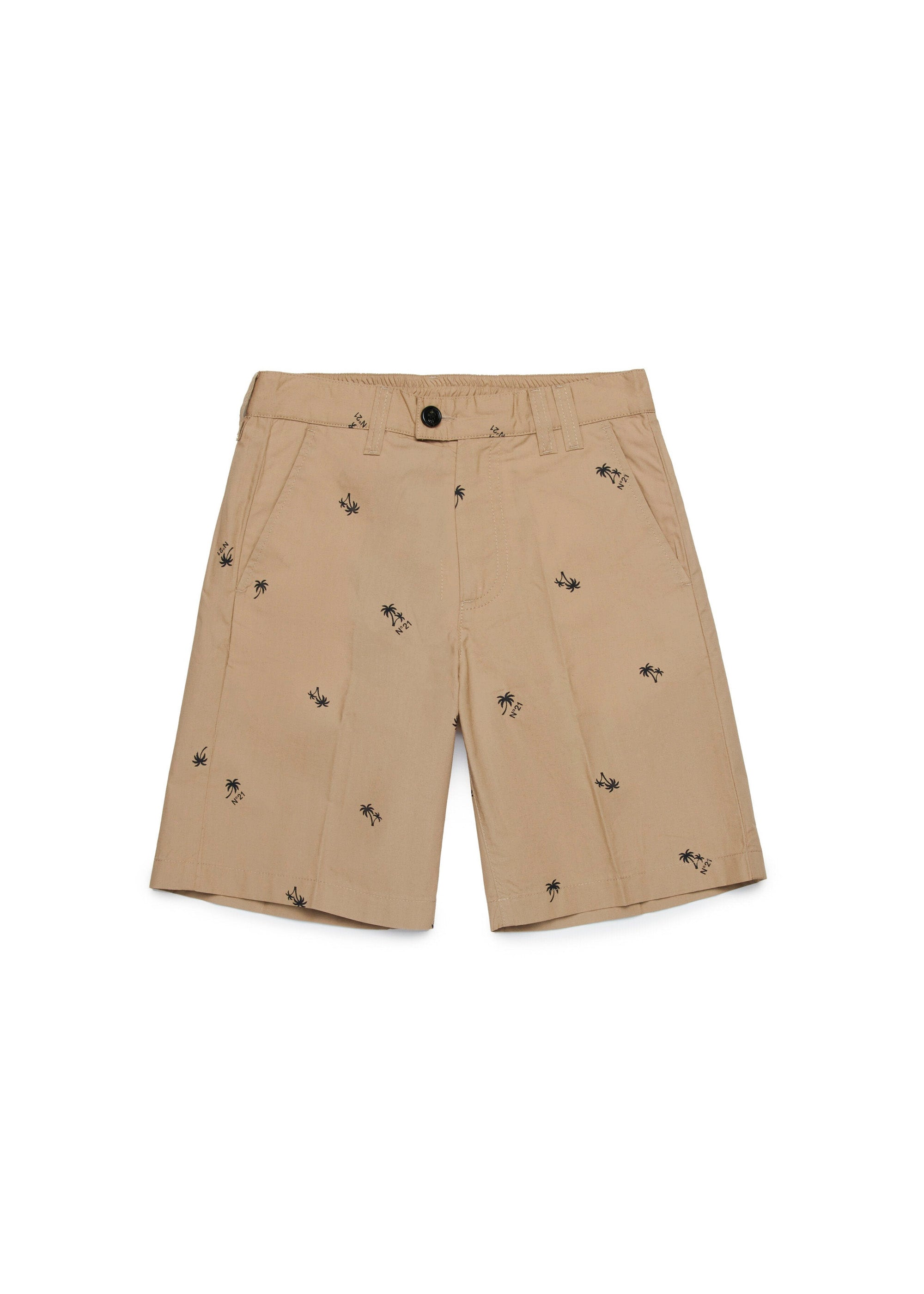 N°21 Kids Bermuda Beige All over Palms per Bambini
