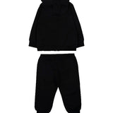 Moschino Kids Completo Felpa e Pantalone Nero per Neonate