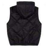 Yes London Kids Gilet Imbottito Nero con Cappuccio per Bambini