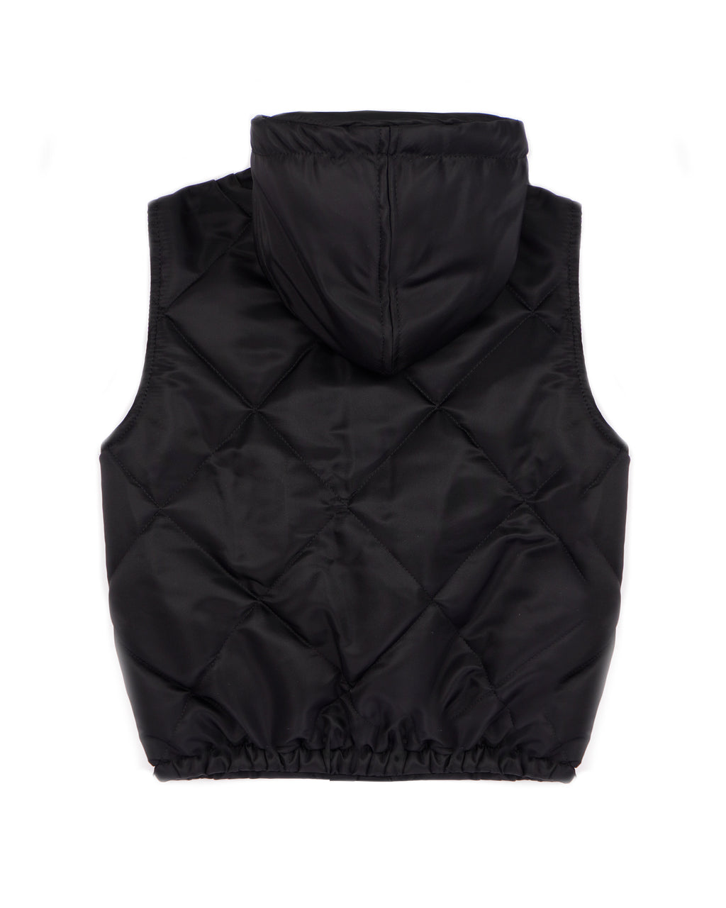Yes London Kids Gilet Imbottito Nero con Cappuccio per Bambini