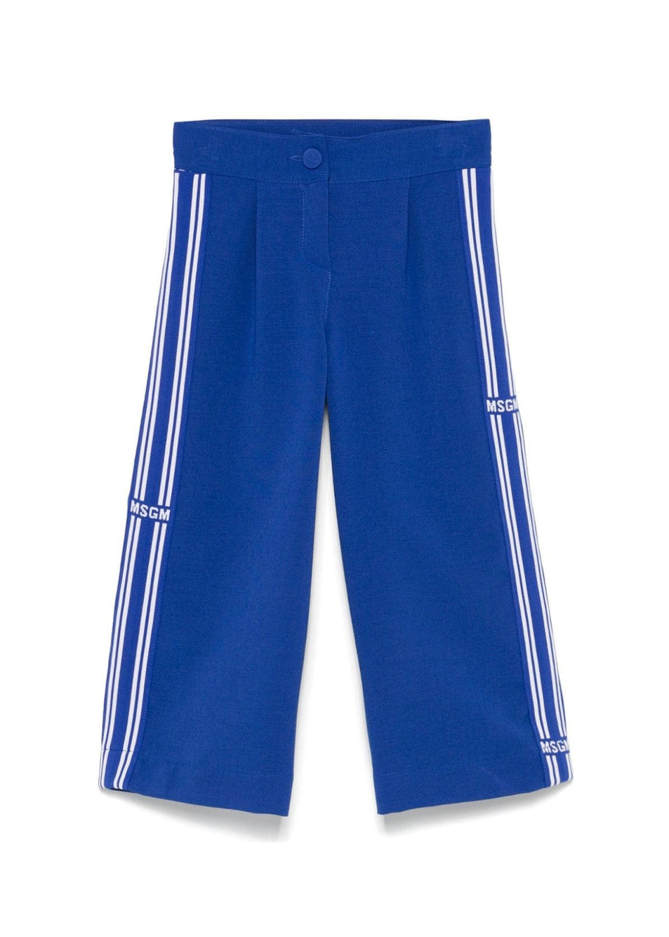 MSGM Kids Pantaloni Royal con Banda Logo per Bambine 