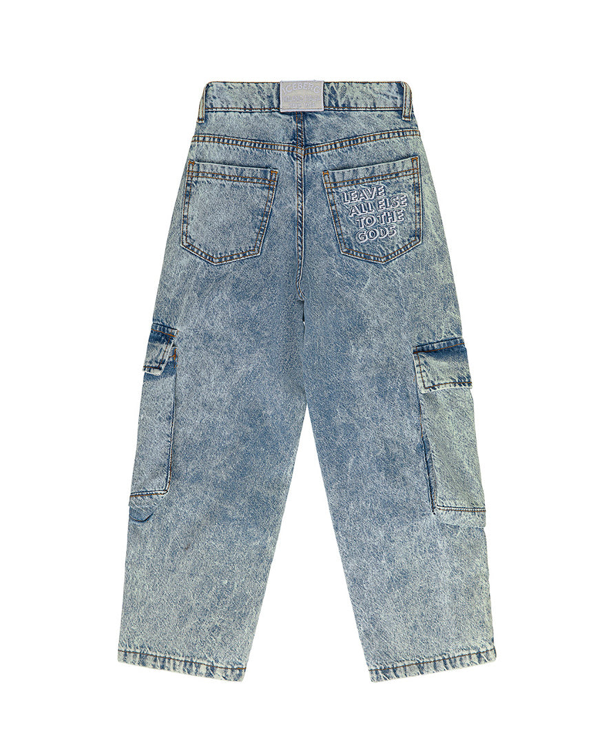 Iceberg Kids Jeans Denim con Tasconi per Bambine