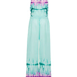 Effek Tiffany Green/Purple Patterned Jumpsuit Cover Up for Girls