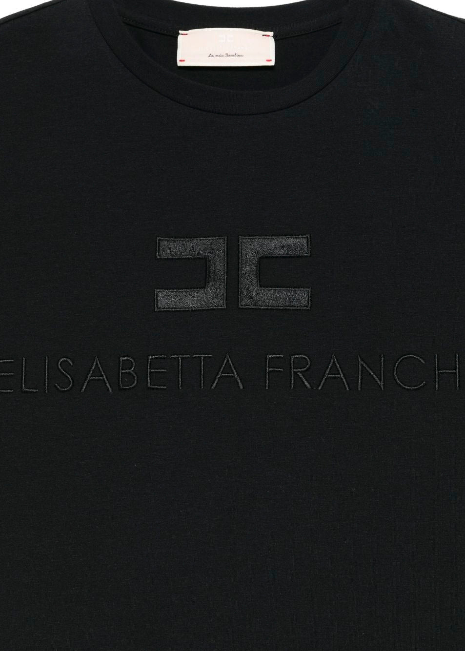 Elisabetta Franchi La Mia Bambina T-shirt Nera con Logo per Bambine