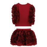 Angel's Face Kids Set Completo Bordeaux con Rose 3D per Bambine