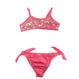 4Giveness Costume Bikini a Fascia Shine Glam Rosa per Bambine