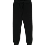 Moschino Kids Pantaloni Neri in Tuta con Ricamo per Bambini