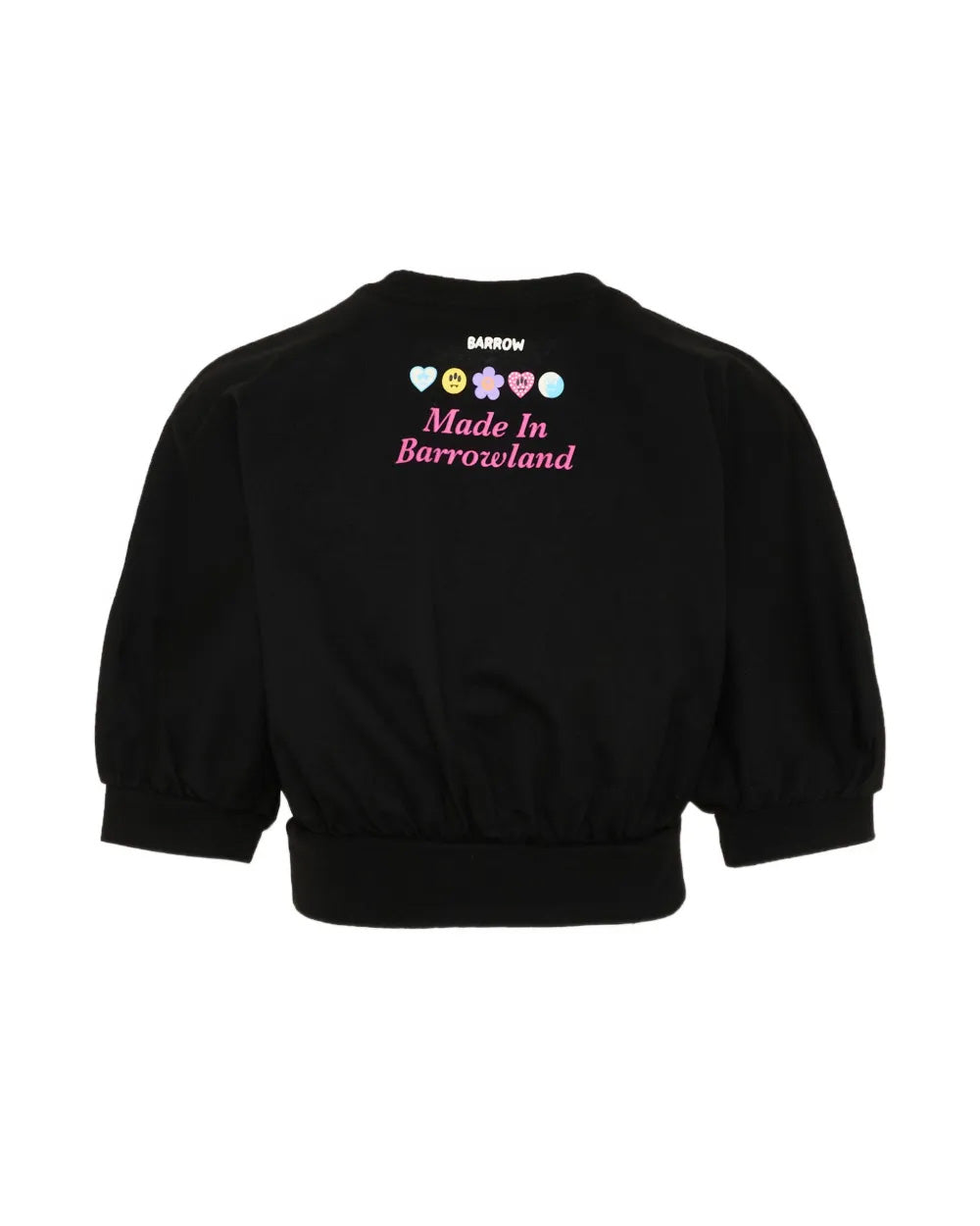 Barrow Kids T-Shirt Nero con Toppe per Bambine