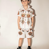 Philipp Plein Kids Bermuda Avorio a Fantasia per Bambini
