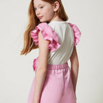 Twinset Kids Completo T-Shirt in Jersey e Shorts in Raso