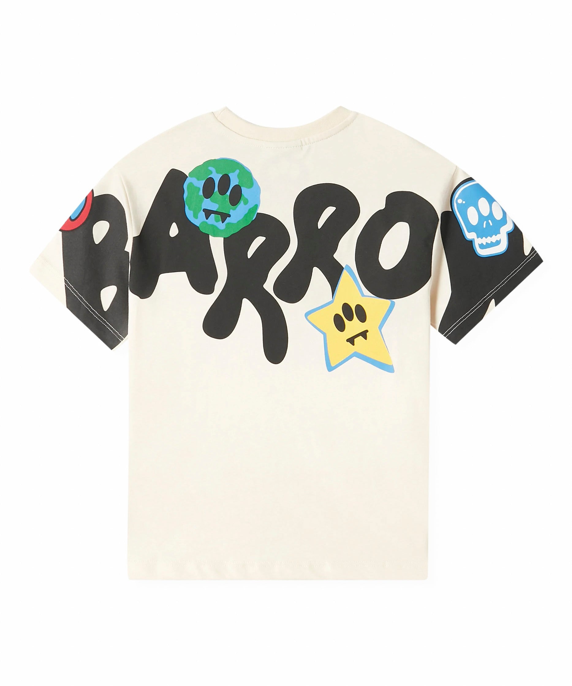 Barrow Kids T-shirt Crema con Stampa Logo per Bambini (retro)