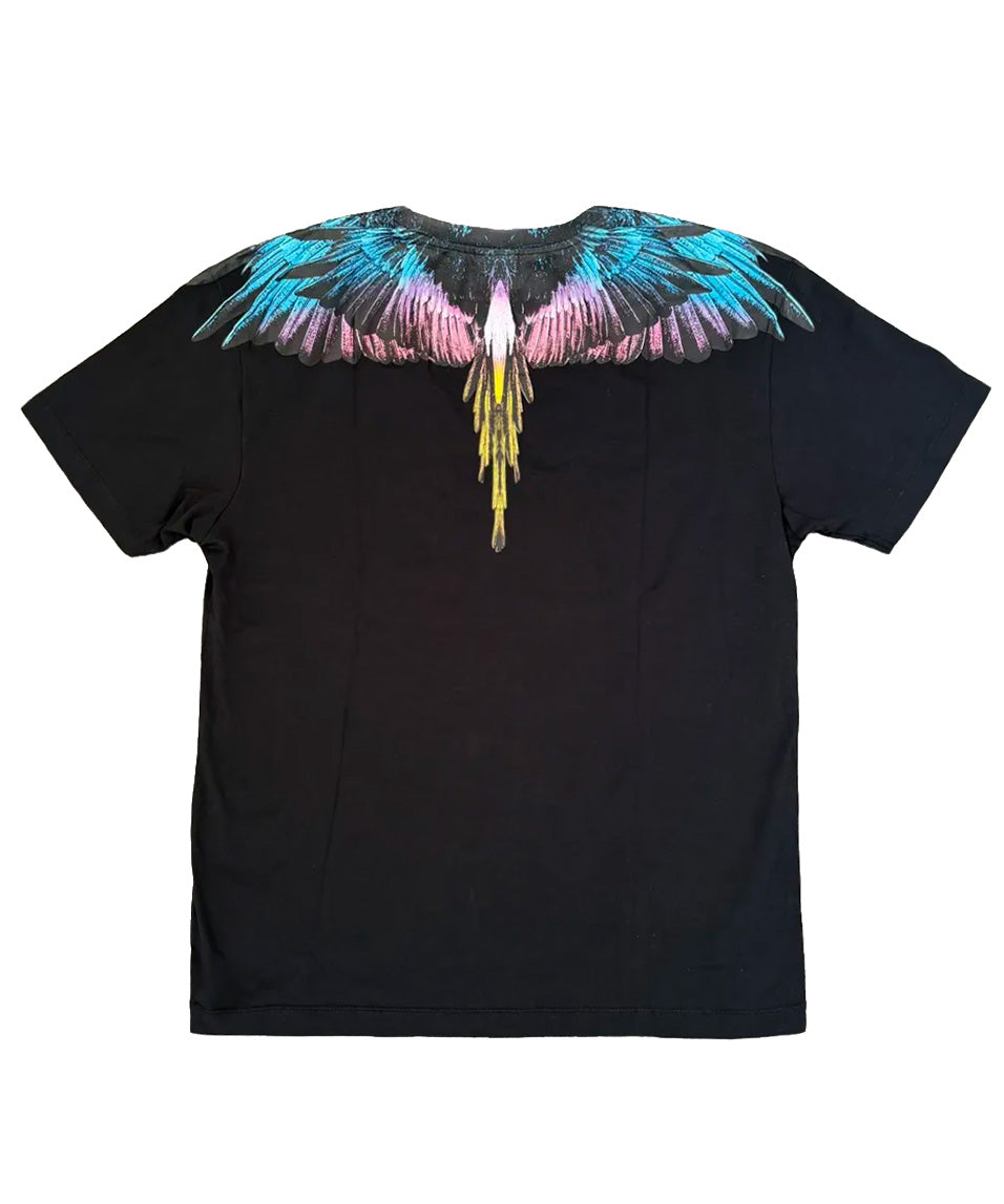 Marcelo Burlon County of Milan Kids T-Shirt Nero con Stampa per Bambini
