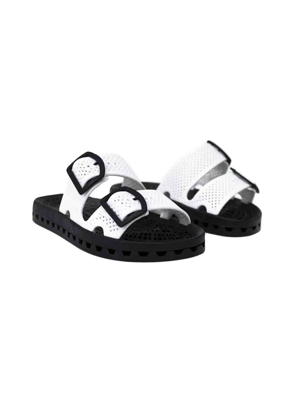 Sensi Kids Urban Sandalo Bianco Doppia Fascia per Bambine (fronte)