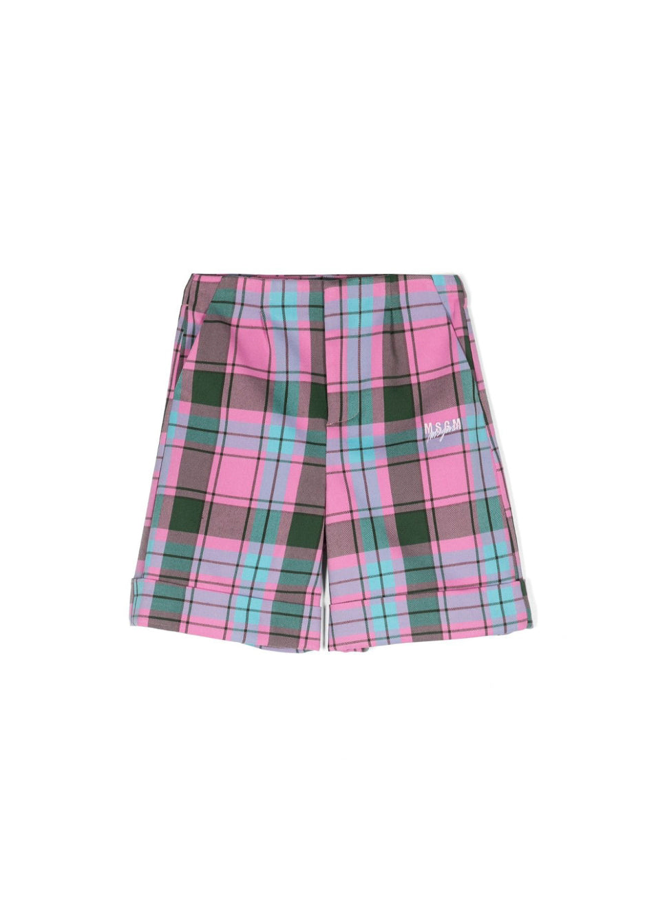 MSGM Kids Short Multicolor con Ricamo per Bambine