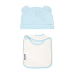 Moschino Kids Cappello con Bavetta Celeste con Toy  per Neonati