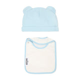 Moschino Kids Cappello con Bavetta Celeste con Toy  per Neonati