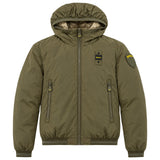 Blauer Kids Giacca Imbottita con Cappuccio Verde Oliva per Bambini