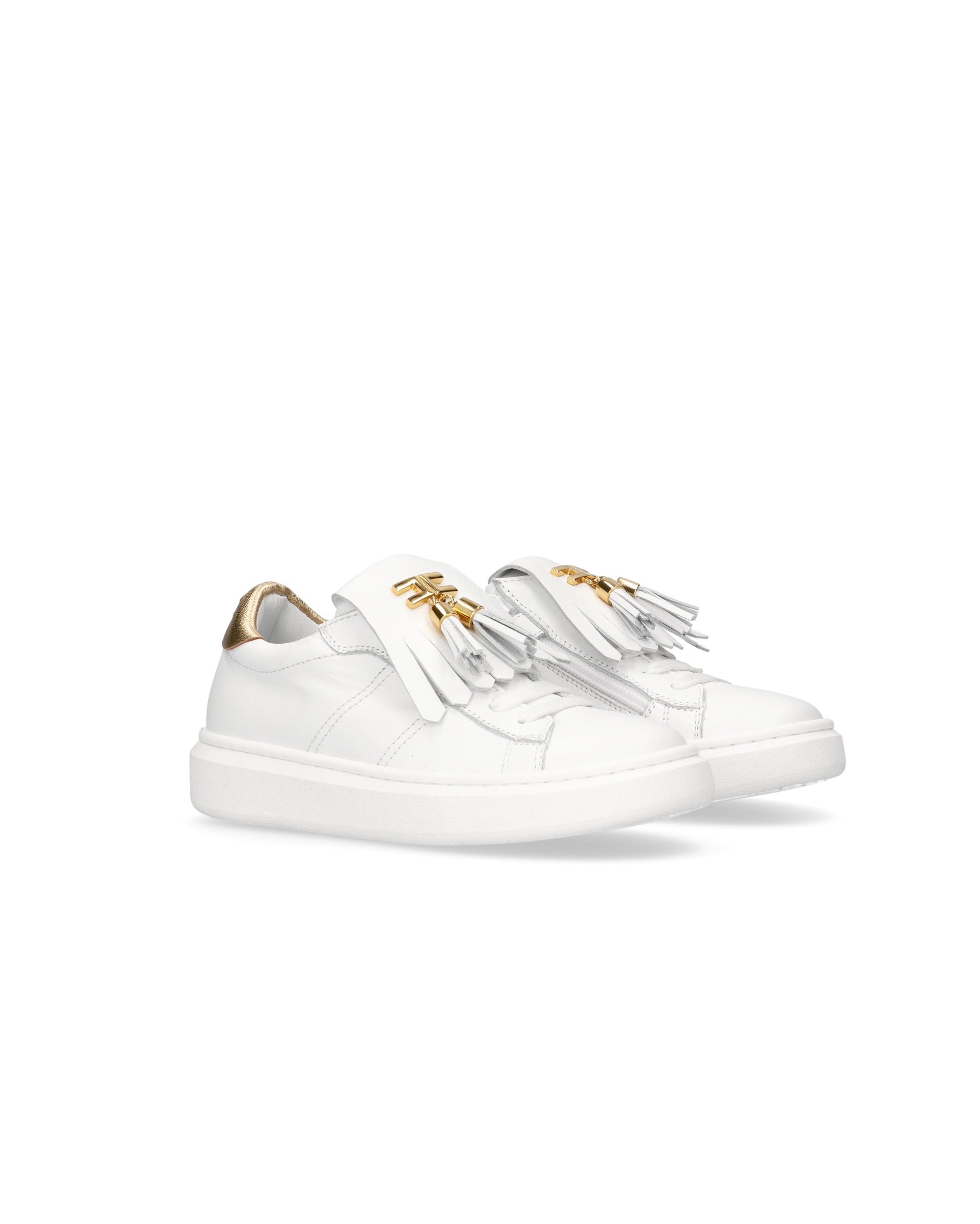 Elisabetta Franchi La Mia Bambina Sneakers Bianca/Oro per Bambine