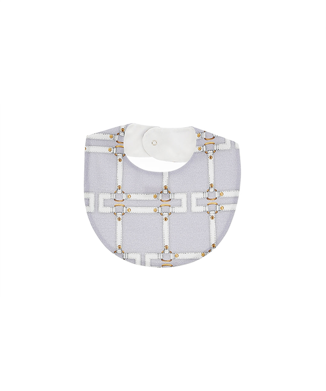 Elisabetta Franchi La Mia Bambina Bavetta con Motivo Logo Lilla per Neonate