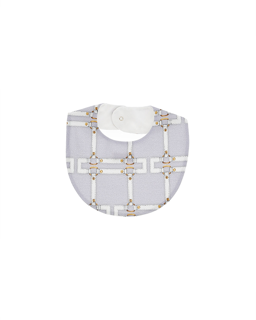 Elisabetta Franchi La Mia Bambina Bavetta con Motivo Logo Lilla per Neonate