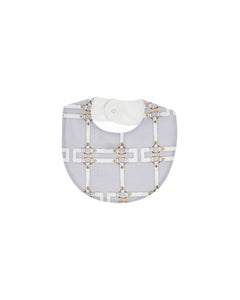 Elisabetta Franchi La Mia Bambina Bavetta con Motivo Logo Lilla per Neonate