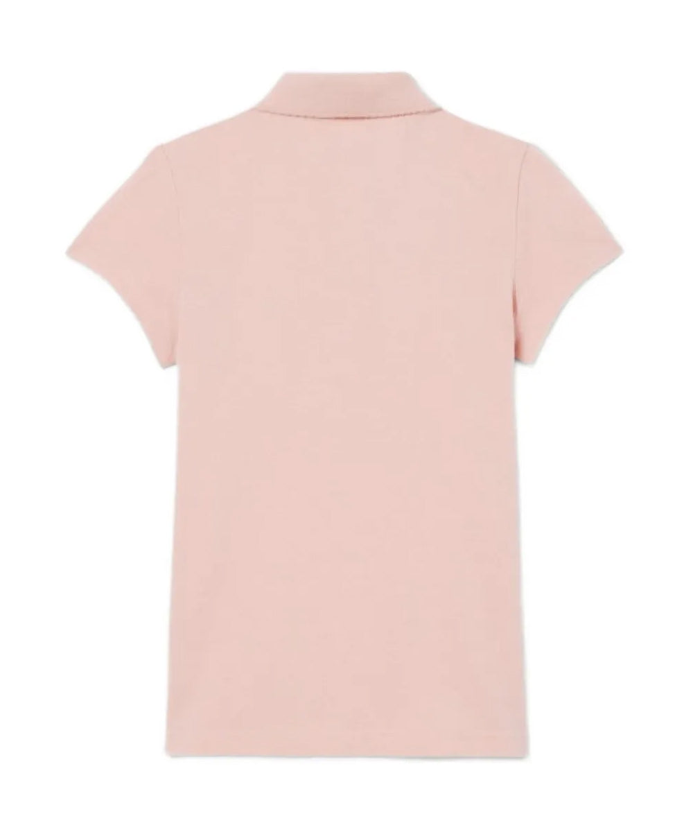 Lacoste Kids Polo Rosa con Logo per Bambine