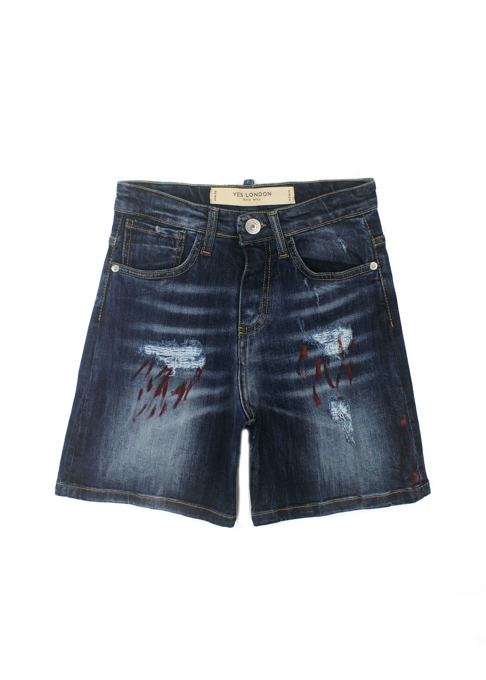 Yes London Bermuda Denim con Strappi per Bambini