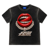 ArtSuperMoney Kids T-Shirt Nero con Stampa Strass per Bambini