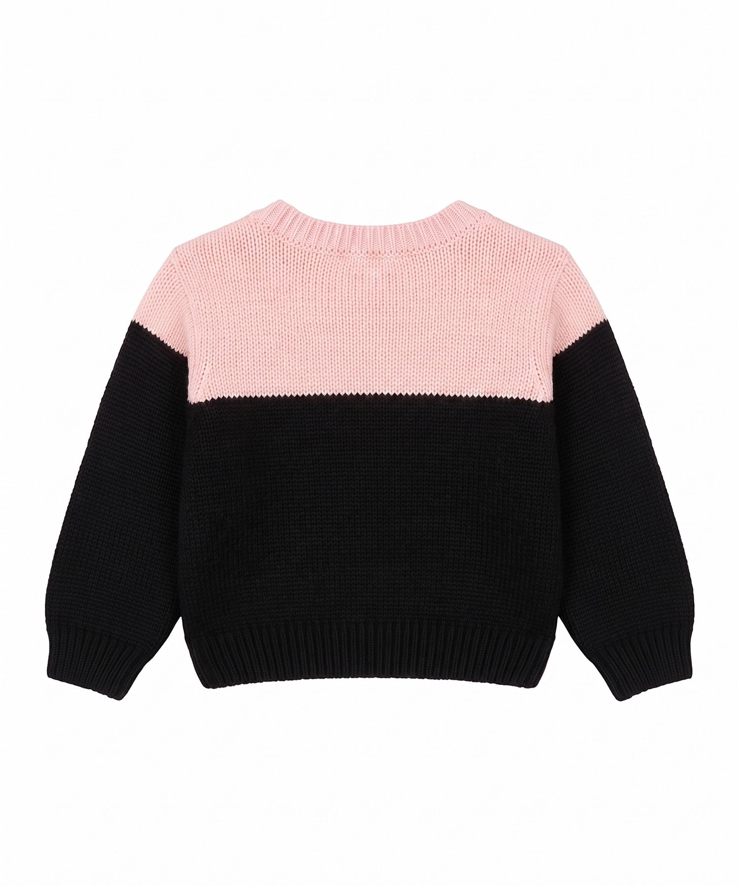 Elisabetta Franchi La Mia Bambina Maglioncino Marshmallow e Nero con Logo a Contrasto per Neonate