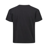 John Richmond Kids T-shirt Girocollo Nera con Strass Rosa e Logo per Bambine