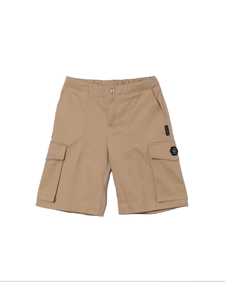 Philipp Plein Kids Short Cargo Beige per Bambini