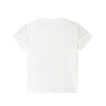 Patrizia Pepe Kids T-Shirt Bianco con Strass per Bambine