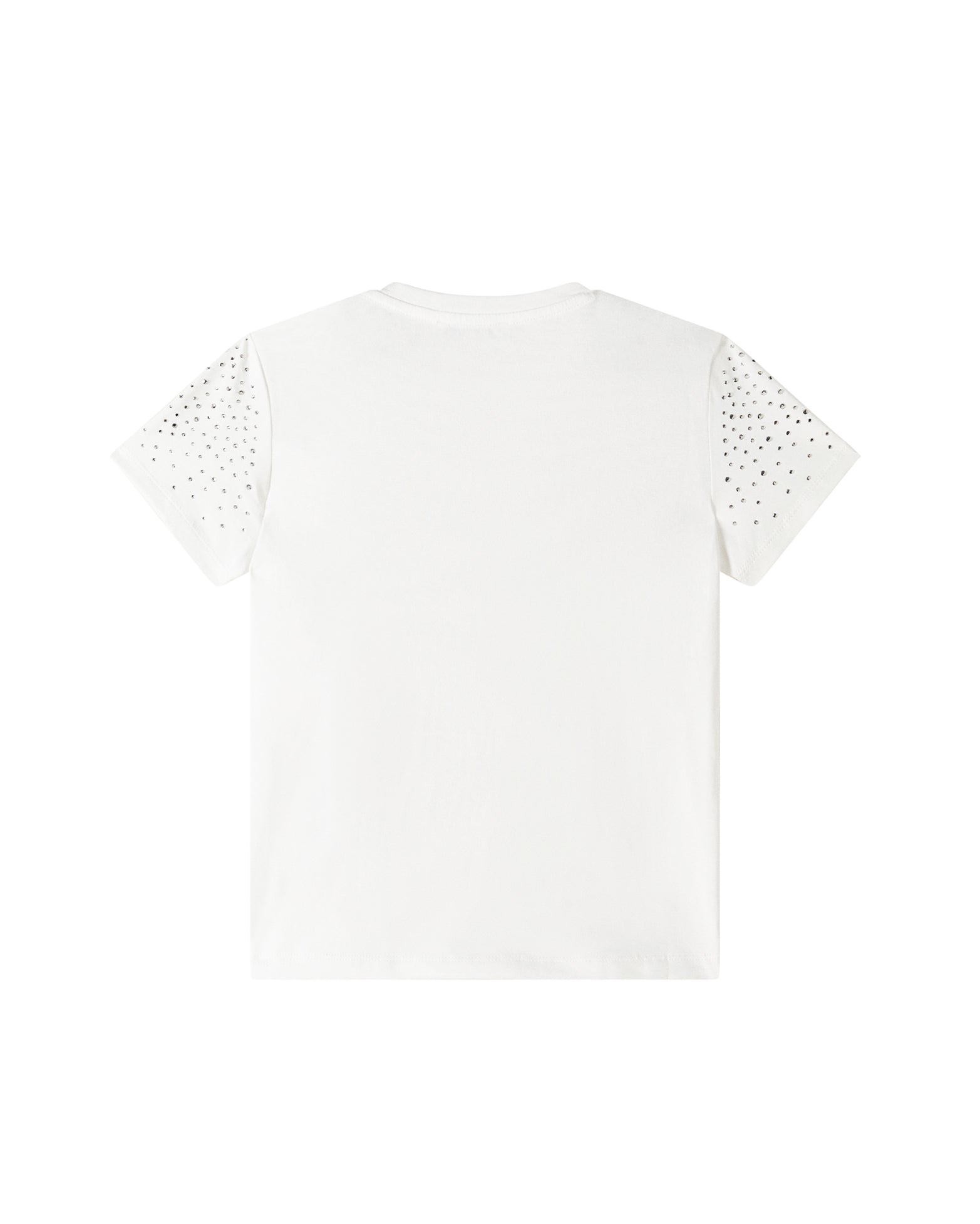 Patrizia Pepe Kids T-Shirt Bianco con Strass per Bambine