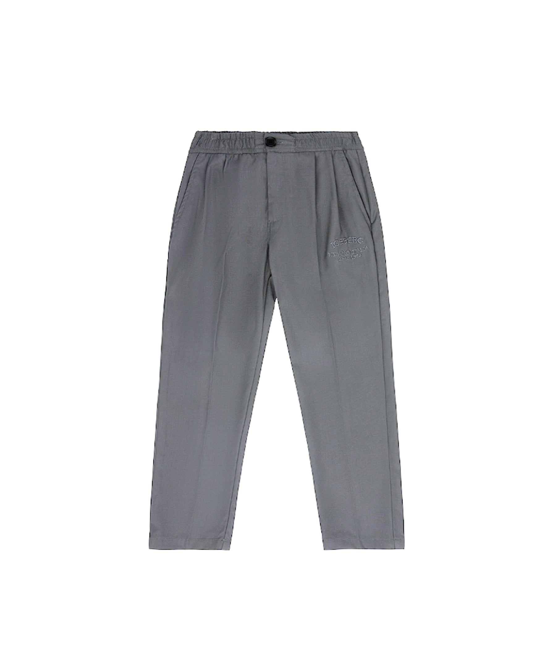 Iceberg Kids Pantaloni Grigi con Logo per Neonati