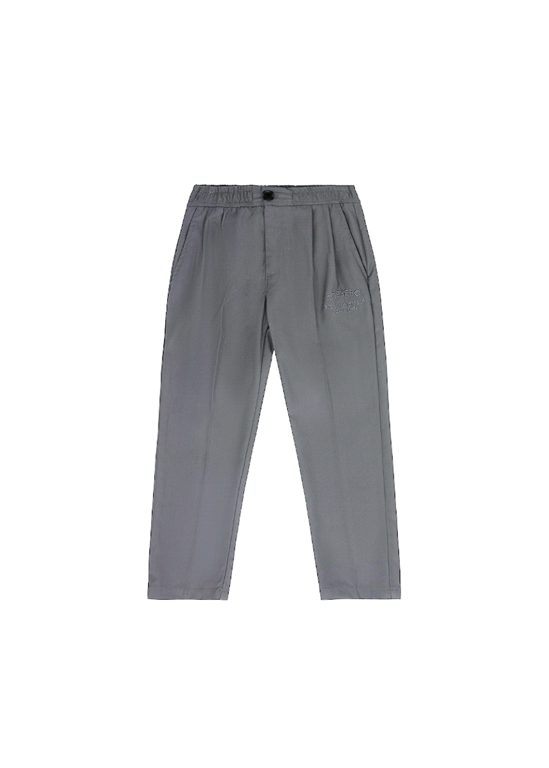 Iceberg Kids Pantaloni Grigi con Logo per Neonati