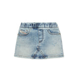 Diesel Kids Gonna in Jeans Chiaro Sfumato per Neonate