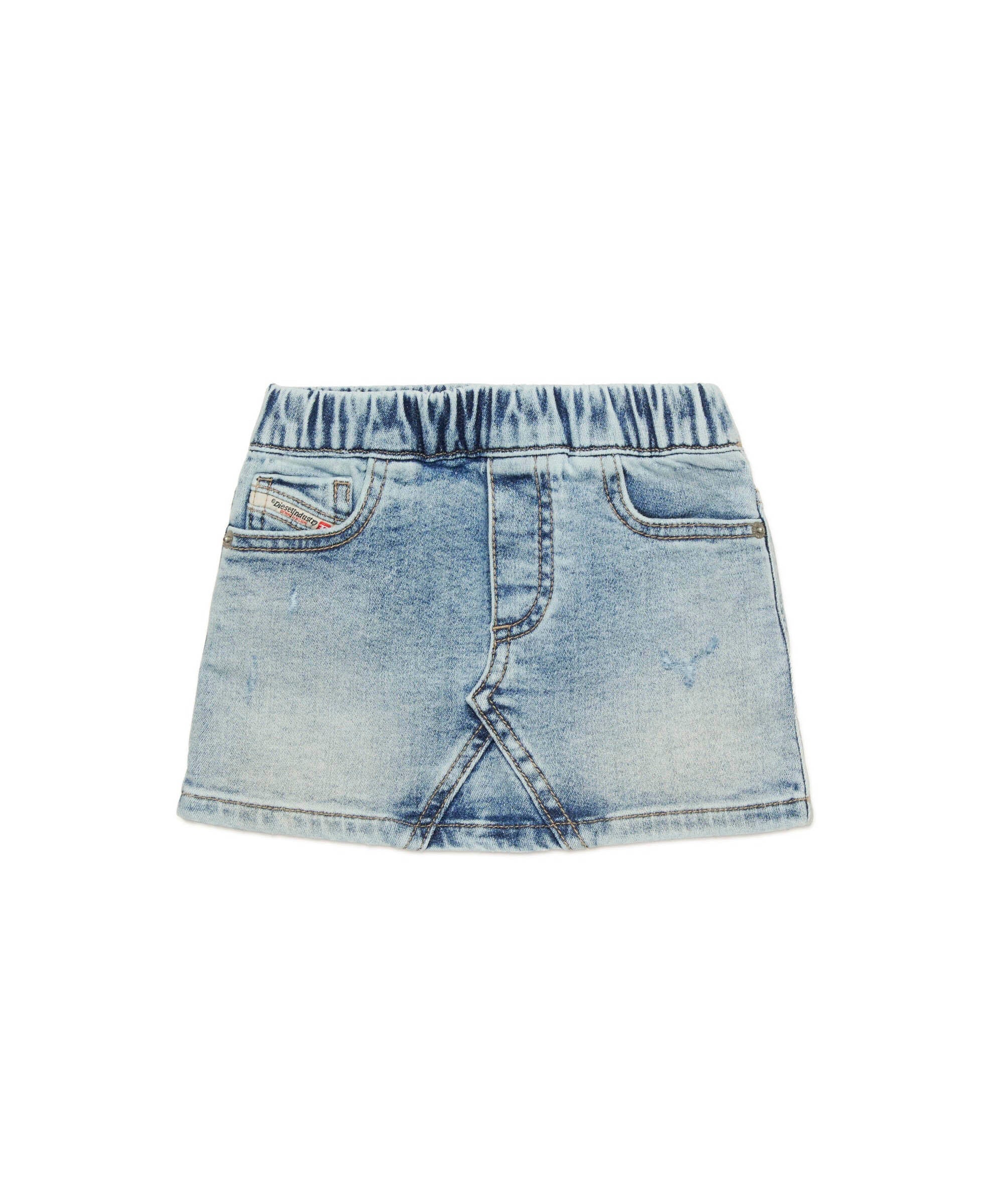 Diesel Kids Gonna in Jeans Chiaro Sfumato per Neonate
